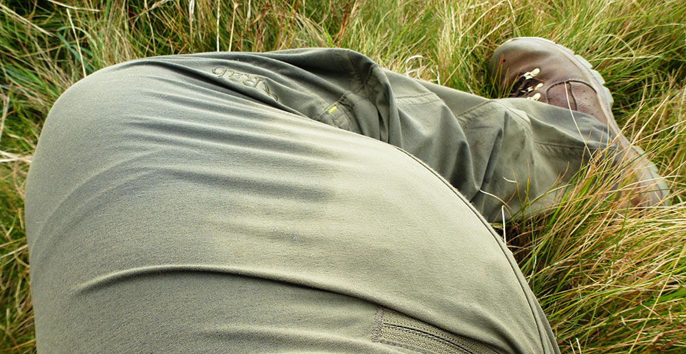 Plenty of stretch, with a Rab Boreas Pull-on fitting in the thigh pocket