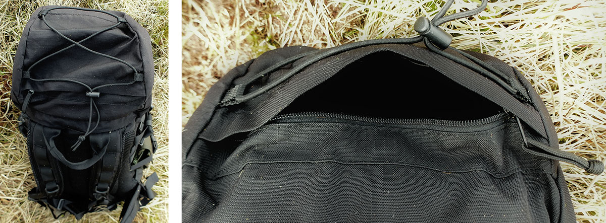 The Predator 30's reinforced lid and large YKK zipped pocket