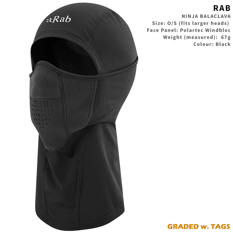Rab's Ninja Balaclava (OS, Black)